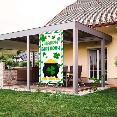 ديكورات يوم القديس باتريك، لافتة يوم القديس باتريك، خلفية عيد ميلاد سعيد، ديكور بموضوع شامروك لشرفة الباب، يوم القديس باتريك، زخرفة أيرلندية لمستلزمات حفلات الحديقة، هدايا خلفية الفناء in Kuwait