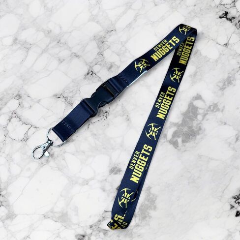 سلسلة مفاتيح Denver Nuggets Lanyard قابلة للفصل NBA الانفصالية المفاجئة مشبك الرابطة الوطنية لكرة السلة مفاتيح السيارة حامل شارة الهوية (الحبل 2) in Saudi Arabia