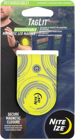 Nite Ize TGLR-33-R3 TagLit Rechargeable Magnetic LED Marker Safety Light, One Size, Yellow in Saudi Arabia