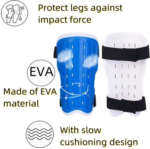 Soccer Shin Pad Over Knee Soccer Socks 2 Pairs Kids/Adults Leg Carf Protective Shin Pads Guard Board and Impact Resistant Size in M/L for Adults and Teenagers in Saudi Arabia