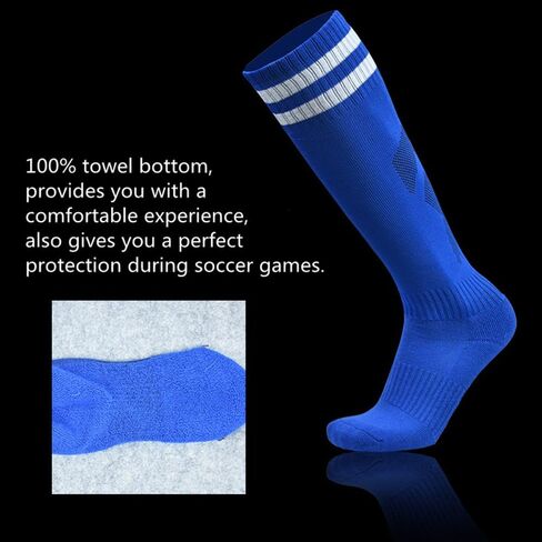Soccer Shin Pad Over Knee Soccer Socks 2 Pairs Kids/Adults Leg Carf Protective Shin Pads Guard Board and Impact Resistant Size in M/L for Adults and Teenagers in Saudi Arabia