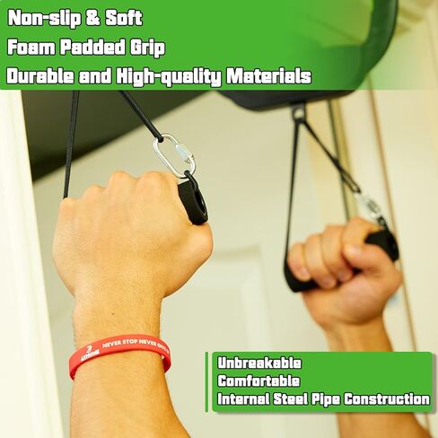 Dynamic Pull Up Bar Handles,Suitable for P10 and Other Portable Pull Up Bar,Strength Training Equipment Accessorier with Built-in Steel Tube in Kuwait