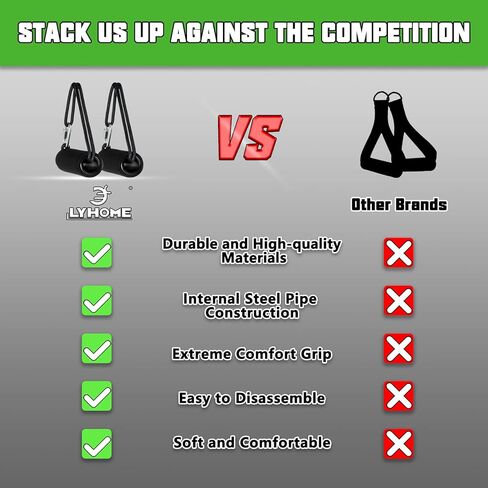 Dynamic Pull Up Bar Handles,Suitable for P10 and Other Portable Pull Up Bar,Strength Training Equipment Accessorier with Built-in Steel Tube in Kuwait