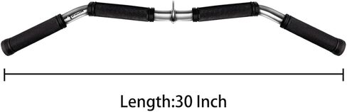 Curl Pulldown Bar 30in with Full Rotation and Rubber Handle for Gym in Kuwait