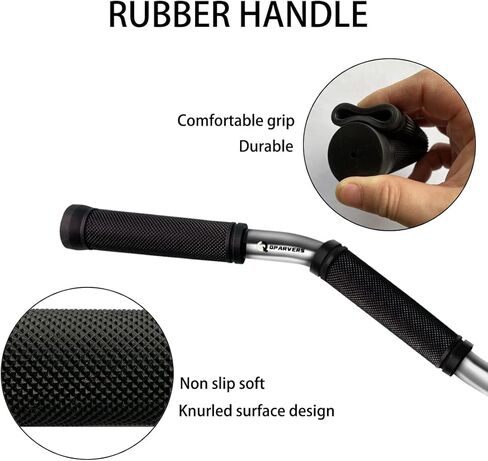 Curl Pulldown Bar 30in with Full Rotation and Rubber Handle for Gym in Kuwait