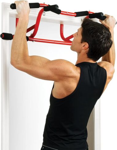 GOFIT GF-CL-DCUS شريط الذقن لأعلى وسحب لإطارات الأبواب، أحمر in Kuwait