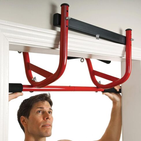 GOFIT GF-CL-DCUS شريط الذقن لأعلى وسحب لإطارات الأبواب، أحمر in Kuwait