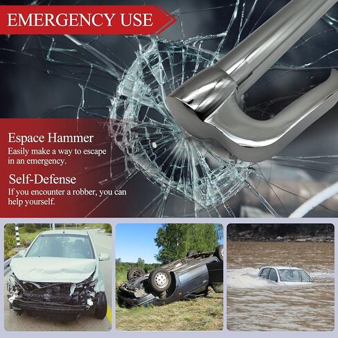 قفل عجلة القيادة عالي التحمل مضاد للسرقة، فضي، قفل دواسة فرامل صلبة، طول قابل للتعديل، مناسب عالمي للسيارات والشاحنات والقوافل وشاحنات الدفع الرباعي، مع 3 مفاتيح in Kuwait