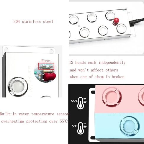 Ultrasonic Mist Maker, 12 Head Mist Fogger Humidifier with 110V Power Supply for Gardening Pond Fountain in Kuwait
