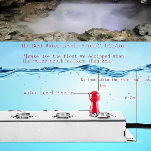 Ultrasonic Mist Maker, 12 Head Mist Fogger Humidifier with 110V Power Supply for Gardening Pond Fountain in Kuwait