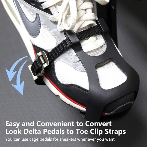 دواسات محول بلاستيكية قابلة للتعديل ومشابك لأصابع القدم مع أشرطة لدراجة بيلوتون ودراجة بيلوتون + in Kuwait