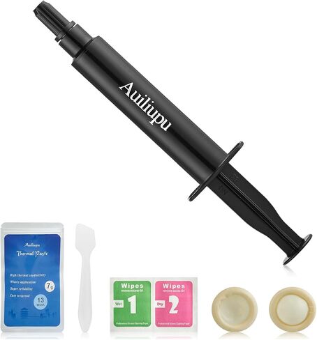 High Performance Thermal Paste（7g） with Nanoparticles, CPU/GPU Conductivity W/m.k= 13m, Non Corrosive, Temp -50°C up to 250°C for CPU、GPU Coolers and Consoles Combo Extra Spatula、Finger Cots in Saudi Arabia