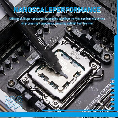 High Performance Thermal Paste（7g） with Nanoparticles, CPU/GPU Conductivity W/m.k= 13m, Non Corrosive, Temp -50°C up to 250°C for CPU、GPU Coolers and Consoles Combo Extra Spatula、Finger Cots in Saudi Arabia