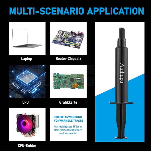 High Performance Thermal Paste（7g） with Nanoparticles, CPU/GPU Conductivity W/m.k= 13m, Non Corrosive, Temp -50°C up to 250°C for CPU、GPU Coolers and Consoles Combo Extra Spatula、Finger Cots in Saudi Arabia