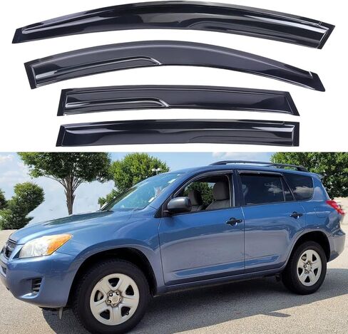 واقيات نافذة السيارة الجانبية حراس المطر لـ 2006-2012 Toyota RAV4 XA30 منحرف الرياح تنفيس ظلال النوافذ in Kuwait