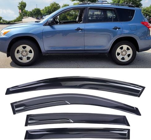 واقيات نافذة السيارة الجانبية حراس المطر لـ 2006-2012 Toyota RAV4 XA30 منحرف الرياح تنفيس ظلال النوافذ in Kuwait