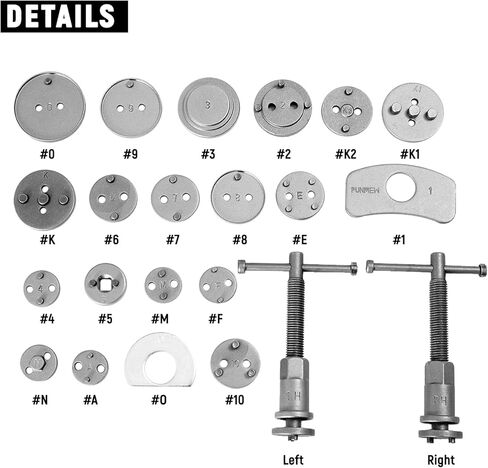 Brake Caliper Compression Tool 24-Piece Disc Brake Caliper Tool Set Caliper Piston Compressor Tool Fits Most American, European, Japanese Autos Brake Caliper Tool in Kuwait