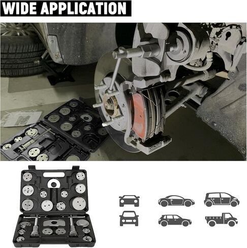 Brake Caliper Compression Tool 24-Piece Disc Brake Caliper Tool Set Caliper Piston Compressor Tool Fits Most American, European, Japanese Autos Brake Caliper Tool in Kuwait