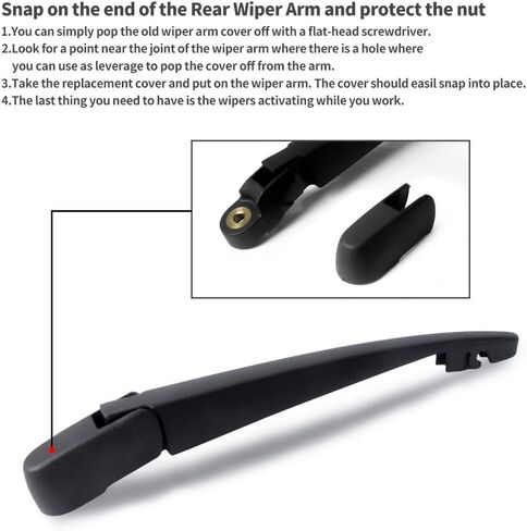 OTUAYAUTO 76721SCVA01 Rear Wiper Arm Cap Cover - Replacement for Honda CR-V 2007-2011, Element 2003-2011, Odyssey 2011-2015 - Rear Hatch Window Wiper Arm Cover in Saudi Arabia