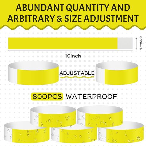 800 Pcs Colored Wristbands for Events Wrist Bands Paper Bracelets Wristbands Waterproof Arm Bands for Events Custom Adhesive Wristbands for Party(Green) in Kuwait