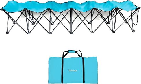 Trademark Innovations Portable 6-Seater Folding Team Sports Sideline Bench in Kuwait