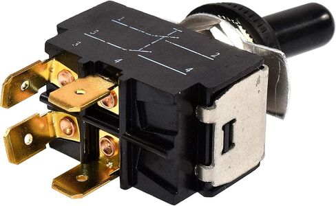 مفتاح تبديل HQRP ذو 4 دبابيس متوافق مع تطبيقات HY29E ON-Off Steampunk، المصباح، ترميم المقطورات، مشاريع DIY in Saudi Arabia