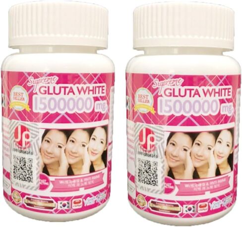 Supreme Gluta White 1500000mg Glutathione Softgels Thailand x 2 Bottles in Saudi Arabia