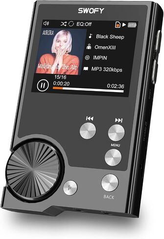 HiFi MP3 Player Lossless DSD High Resolution Digital Audio Music Player, Portable High Definition Portable Audio Player with 128GB Memory Card Supports up to 256GB. in Saudi Arabia