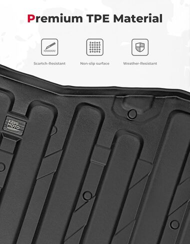 بطانة سرير KEMIMOTO UTV متوافقة مع Pioneer 1000 1000-6 2016-2024، سجادة سرير شحن خلفية مطاطية TPE مع تصميم نسيج غير قابل للانزلاق، حماية من جميع الأحوال الجوية، ملحقات ملائمة بدقة (ليس لـ 1000-5) in Kuwait
