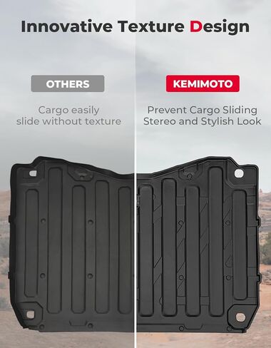 بطانة سرير KEMIMOTO UTV متوافقة مع Pioneer 1000 1000-6 2016-2024، سجادة سرير شحن خلفية مطاطية TPE مع تصميم نسيج غير قابل للانزلاق، حماية من جميع الأحوال الجوية، ملحقات ملائمة بدقة (ليس لـ 1000-5) in Kuwait