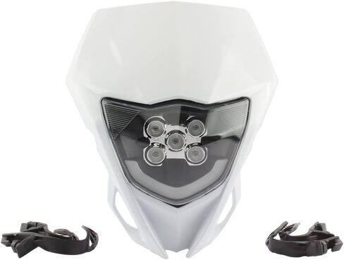 PowerMotor Dirt Bike Headlight,LED Headlights Kit For WR250F WR450F YZ125 YZ450F TTR 2015-2018 Most Dirt Pit Enduro Bike Motorcycle Headlamp Frontlight-Black in Saudi Arabia
