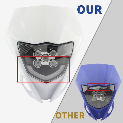 PowerMotor Dirt Bike Headlight,LED Headlights Kit For WR250F WR450F YZ125 YZ450F TTR 2015-2018 Most Dirt Pit Enduro Bike Motorcycle Headlamp Frontlight-Black in Saudi Arabia