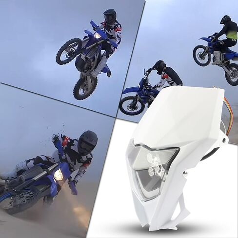 PowerMotor Dirt Bike Headlight,LED Headlights Kit For WR250F WR450F YZ125 YZ450F TTR 2015-2018 Most Dirt Pit Enduro Bike Motorcycle Headlamp Frontlight-Black in Saudi Arabia