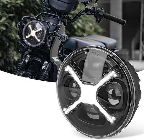 5 3/4 5.75 بوصة LED مصباح أمامي مستدير للدراجات النارية مع دلو مبيت ودعامة متوافق مع Kawasaki Shadow للدراجات النارية سوزوكي والدراجات المترية والدراجات النارية وما إلى ذلك لمعظم الدراجات النارية in Kuwait