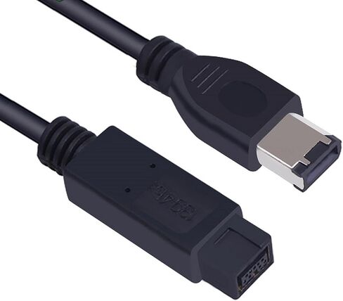 كابل dyCGTime Firewire Premium 800 IEEE 1394B 9 Pin إلى 9 Pin ذكر إلى ذكر 6 أقدام أسود (9 Pin إلى 6 Pin) in Saudi Arabia