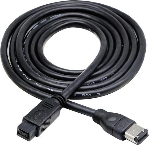 كابل dyCGTime Firewire Premium 800 IEEE 1394B 9 Pin إلى 9 Pin ذكر إلى ذكر 6 أقدام أسود (9 Pin إلى 6 Pin) in Saudi Arabia