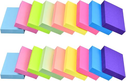 18 Pack Sticky Notes 3"x3"Bright Colors Self-Stick Note Pads, 9 Colors Bulk Sticky Memo Pad for School, Office, Meeting in Saudi Arabia
