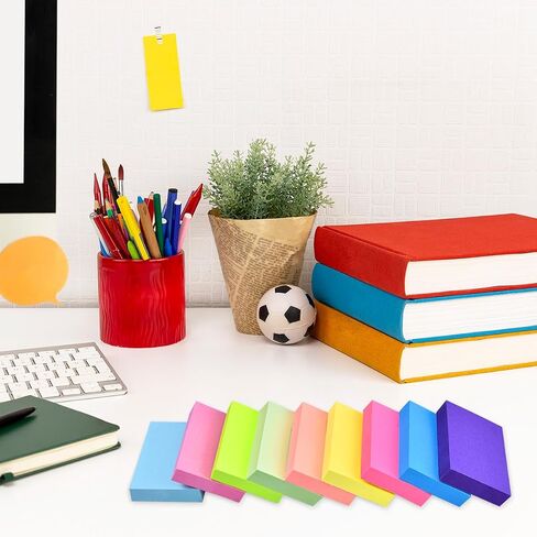 18 Pack Sticky Notes 3"x3"Bright Colors Self-Stick Note Pads, 9 Colors Bulk Sticky Memo Pad for School, Office, Meeting in Saudi Arabia