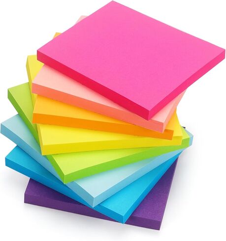 Early Buy 16 Pads Sticky Notes 8 Bright Color Self-Stick Notes 3 in x 3 in, 60 Sheets/Pad in Saudi Arabia