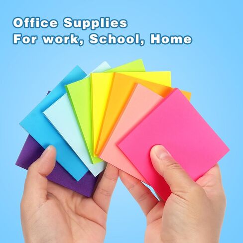 Early Buy 16 Pads Sticky Notes 8 Bright Color Self-Stick Notes 3 in x 3 in, 60 Sheets/Pad in Saudi Arabia