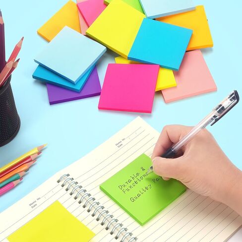 Early Buy 16 Pads Sticky Notes 8 Bright Color Self-Stick Notes 3 in x 3 in, 60 Sheets/Pad in Saudi Arabia