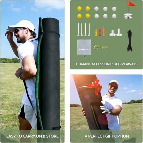 مجموعة سجادة الجولف - بساط ضرب مقاس 5 × 4 أقدام للتمرين الداخلي والخارجي، كبيرة جدًا، سميكة (31 مم)، 5 سجادات قابلة للتبديل، لعشاق الجولف in Kuwait