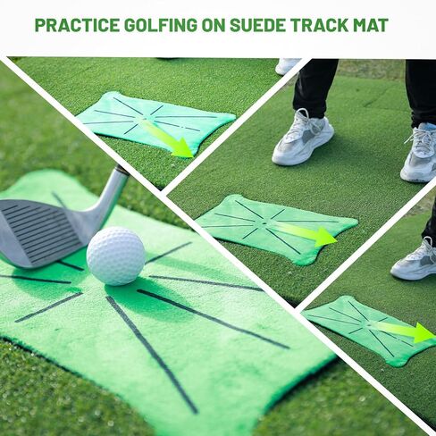 مجموعة سجادة الجولف - بساط ضرب مقاس 5 × 4 أقدام للتمرين الداخلي والخارجي، كبيرة جدًا، سميكة (31 مم)، 5 سجادات قابلة للتبديل، لعشاق الجولف in Kuwait