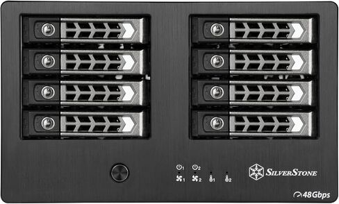 Silverstone Tek RL-TS821S 8 Bay 2.5" SAS/SATA Hard Drive Enclosure to Mini-SAS SFF-8088 with Cables and Adapters in Saudi Arabia