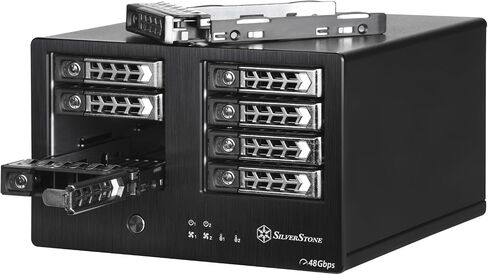 Silverstone Tek RL-TS821S 8 Bay 2.5" SAS/SATA Hard Drive Enclosure to Mini-SAS SFF-8088 with Cables and Adapters in Saudi Arabia
