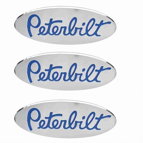 3pcs Logo Name Emblem Badge Plate Custom CNC Aluminum 6061 Fit for Peterbilt Hood Accessory Grille Fender (Black) in Saudi Arabia