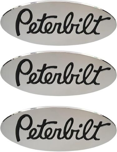 3pcs Logo Name Emblem Badge Plate Custom CNC Aluminum 6061 Fit for Peterbilt Hood Accessory Grille Fender (Black) in Saudi Arabia