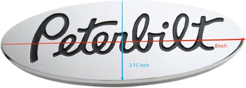 3pcs Logo Name Emblem Badge Plate Custom CNC Aluminum 6061 Fit for Peterbilt Hood Accessory Grille Fender (Black) in Saudi Arabia