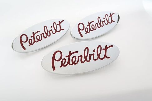 3 قطعة اسم الشعار شعار شارة لوحة مخصصة باستخدام الحاسب الآلي الألومنيوم 6061 صالح لبيتربيلت هود ملحق مصبغة الحاجز (أسود) in Kuwait