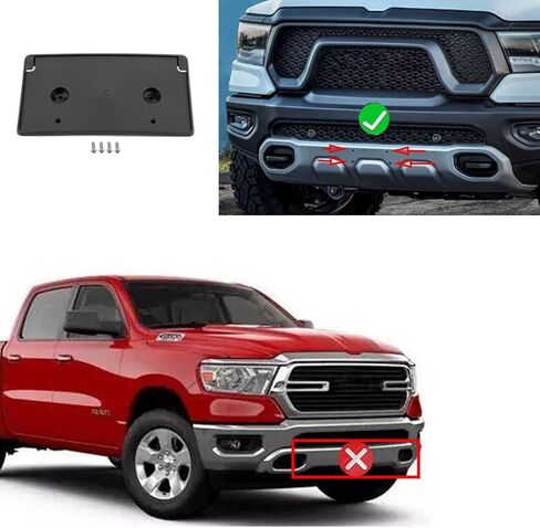 Voodonala for Dodge RAM 1500 2018+ مجموعة تعليق الترخيص الأمامية المتوافقة مع Dodge RAM 1500 2018 2019 2020 2021 2022 2023 2024 (DT Bumper،) in Saudi Arabia